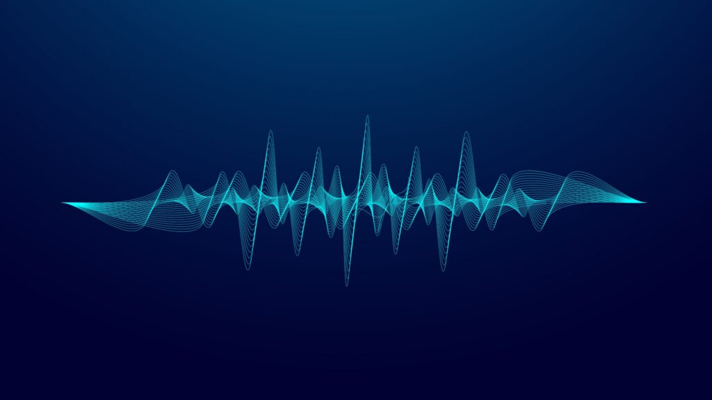 Abstract digital sound wave|