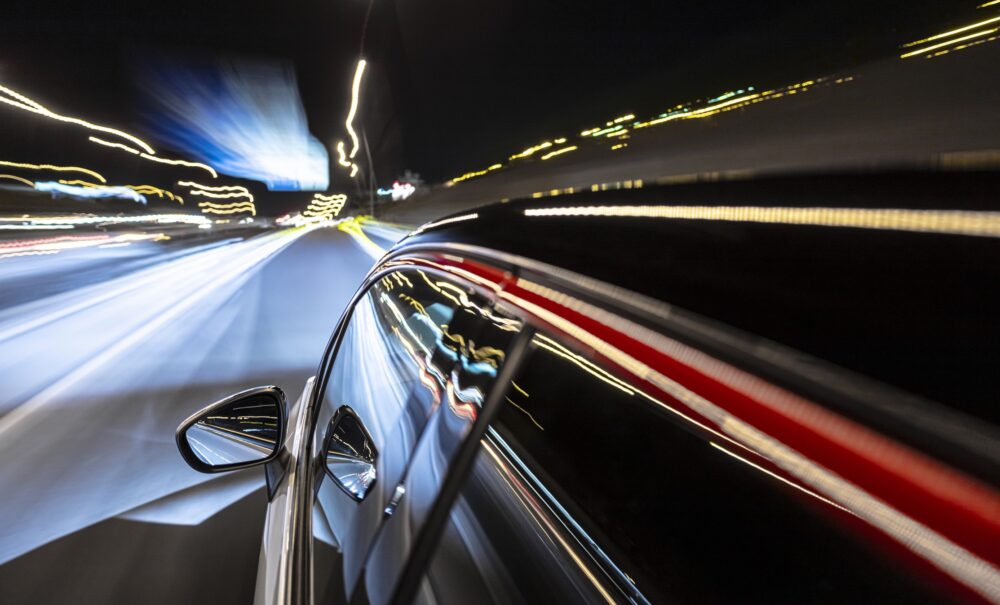 EV driving at night