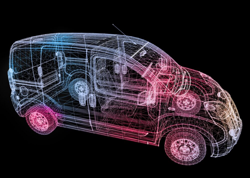 3D Thermal Image of Minivan Car Model|||||